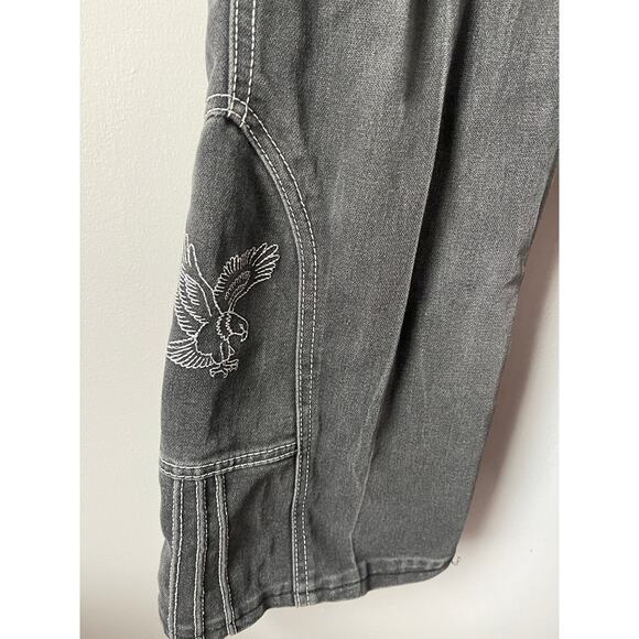 Y2K Reworked Denim Wide Leg Distressed Baggy Jeans - Picture 2 of 7